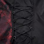 Gilet Asymétrique 'Dark Night Goth' Noir et Rouge pour Femmes