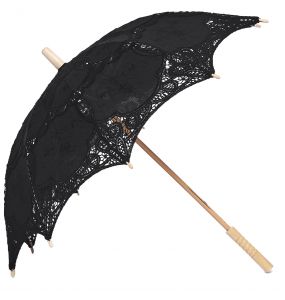 Ombrelle Gothique Romantique 'Goddess' Noire