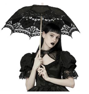Ombrelle Gothique Romantique 'Goddess' Noire