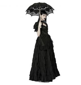 Black 'Goddess' Gothic Romantic Parasol