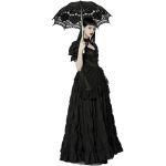Black 'Goddess' Gothic Romantic Parasol