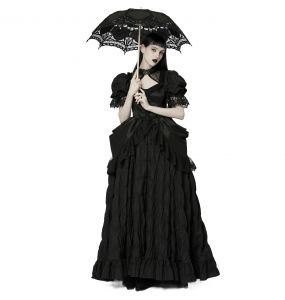 Black 'Goddess' Gothic Romantic Parasol