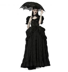 Black 'Goddess' Gothic Romantic Parasol
