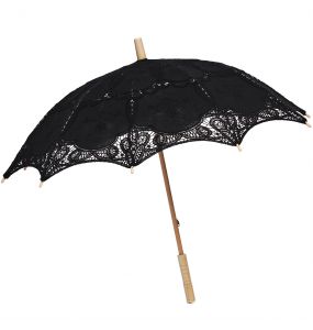 Black 'Goddess' Gothic Romantic Parasol