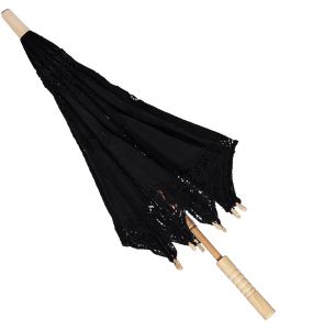 Black 'Goddess' Gothic Romantic Parasol