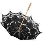Black 'Goddess' Gothic Romantic Parasol