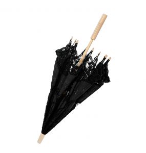Black 'Goddess' Gothic Romantic Parasol