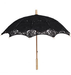 Black 'Goddess' Gothic Romantic Parasol