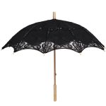 Black 'Goddess' Gothic Romantic Parasol