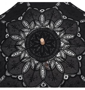 Black 'Goddess' Gothic Romantic Parasol