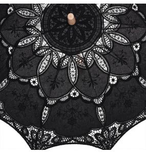 Black 'Goddess' Gothic Romantic Parasol