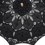Black 'Goddess' Gothic Romantic Parasol