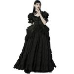 Longue Robe Victorienne 'Edana' Noire