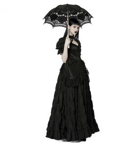 Black 'Edana' Long Victorian Dress