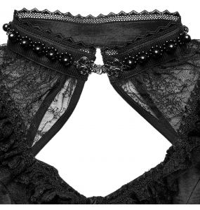 Black 'Edana' Long Victorian Dress