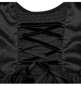 Black 'Edana' Long Victorian Dress