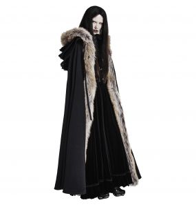 Longue Cape pour Femmes 'Foxa' Noire