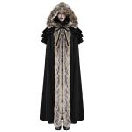 Longue Cape pour Femmes 'Foxa' Noire