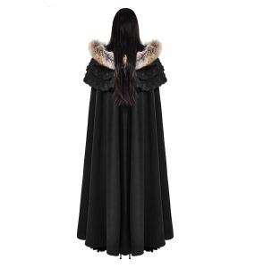 Longue Cape pour Femmes 'Foxa' Noire