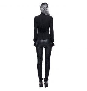 Leggings 'Mira' en Velours Noir