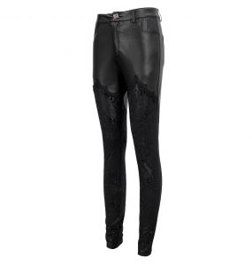 Leggings 'Mira' en Velours Noir
