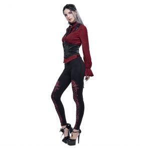 Leggings 'Radegonda' Noir et Rose
