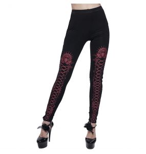 Leggings 'Radegonda' Noir et Rose