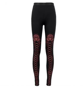 Leggings 'Radegonda' Noir et Rose