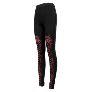 Leggings 'Radegonda' Noir et Rose