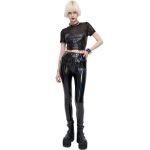 Black Patent Vinyl 'Geloyra' Leggings
