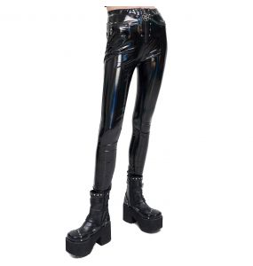 Black Patent Vinyl 'Geloyra' Leggings