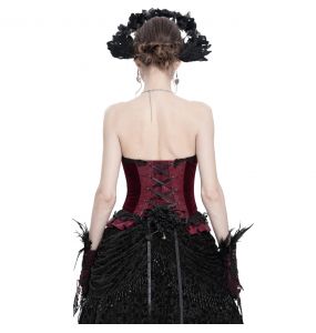 Corset 'Guinevere' Rouge et Noir