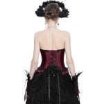 Corset 'Guinevere' Rouge et Noir