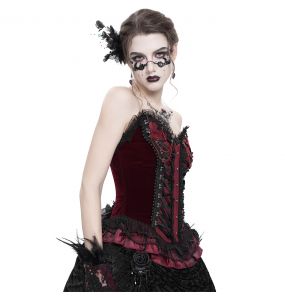 Corset 'Guinevere' Rouge et Noir