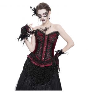 Corset 'Guinevere' Rouge et Noir