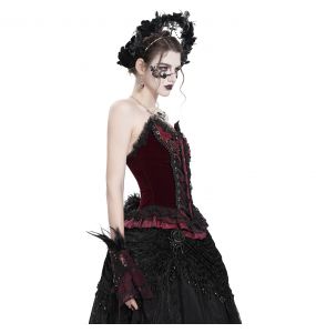 Corset 'Guinevere' Rouge et Noir