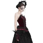 Corset 'Guinevere' Rouge et Noir