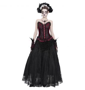 Corset 'Guinevere' Rouge et Noir