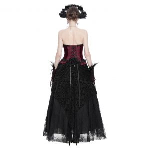 Corset 'Guinevere' Rouge et Noir