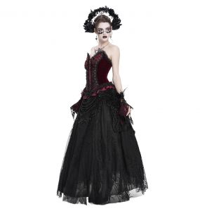Corset 'Guinevere' Rouge et Noir