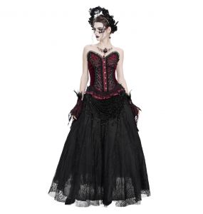Corset 'Guinevere' Rouge et Noir