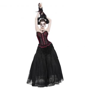 Corset 'Guinevere' Rouge et Noir