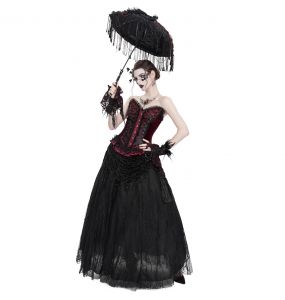 Corset 'Guinevere' Rouge et Noir