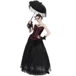Corset 'Guinevere' Rouge et Noir