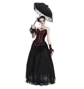 Corset 'Guinevere' Rouge et Noir