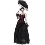Corset 'Guinevere' Rouge et Noir