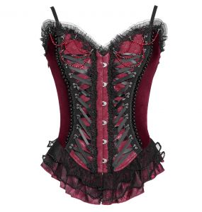 Corset 'Guinevere' Rouge et Noir