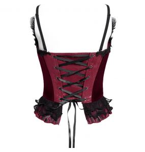 Corset 'Guinevere' Rouge et Noir