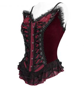Corset 'Guinevere' Rouge et Noir
