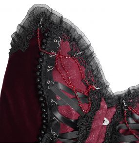 Corset 'Guinevere' Rouge et Noir